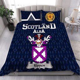 Scottish Kippen Family Crest Tartan Bedding Set Scottish Home Duvet Covers 1991 Style