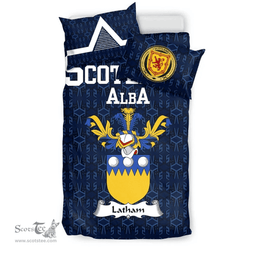 Scottish Latham Family Crest Tartan Bedding Set Scottish Home Duvet Covers 1991 Style