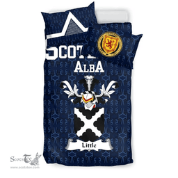 Scottish Little Family Crest Tartan Bedding Set Scottish Home Duvet Covers 1991 Style