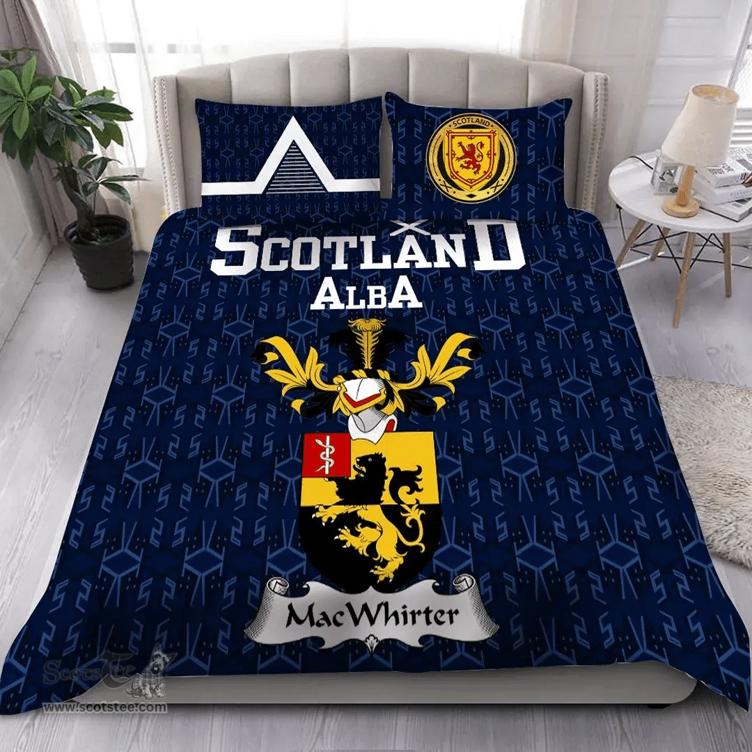 Scottish MacWhirter Family Crest Tartan Bedding Set Scottish Home Duvet Covers 1991 Style