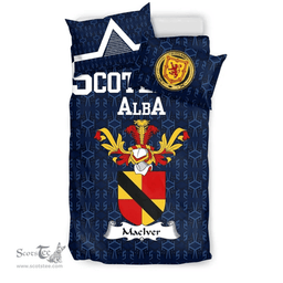 Scottish MacIver or MacIvor Family Crest Tartan Bedding Set Scottish Home Duvet Covers 1991 Style