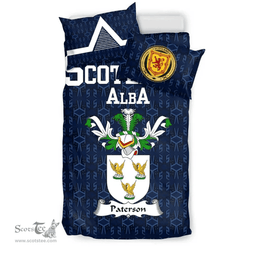 Scottish Paterson Family Crest Tartan Bedding Set Scottish Home Duvet Covers 1991 Style