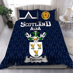 Scottish Paterson Family Crest Tartan Bedding Set Scottish Home Duvet Covers 1991 Style