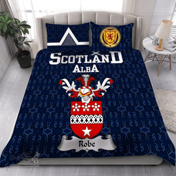 Scottish Robe Family Crest Tartan Bedding Set Scottish Home Duvet Covers 1991 Style