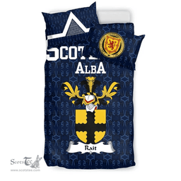 Scottish Rait or Reath Family Crest Tartan Bedding Set Scottish Home Duvet Covers 1991 Style