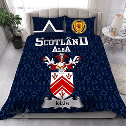 Scottish Main Family Crest Tartan Bedding Set Scottish Home Duvet Covers 1991 Style