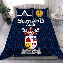 Scottish MacLean Of Duart Family Crest Tartan Bedding Set Scottish Home Duvet Covers 1991 Style