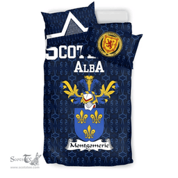 Scottish Montgomerie Family Crest Tartan Bedding Set Scottish Home Duvet Covers 1991 Style