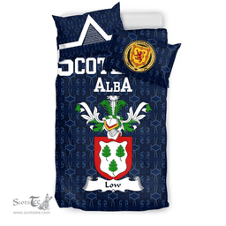 Scottish Low Family Crest Tartan Bedding Set Scottish Home Duvet Covers 1991 Style