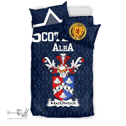 Scottish MacClintock Family Crest Tartan Bedding Set Scottish Home Duvet Covers 1991 Style