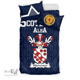 Scottish Warrender Family Crest Tartan Bedding Set Scottish Home Duvet Covers 1991 Style