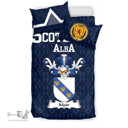 Scottish Mair Family Crest Tartan Bedding Set Scottish Home Duvet Covers 1991 Style