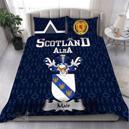 Scottish Mair Family Crest Tartan Bedding Set Scottish Home Duvet Covers 1991 Style