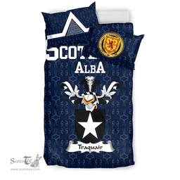 Scottish Traquair Family Crest Tartan Bedding Set Scottish Home Duvet Covers 1991 Style