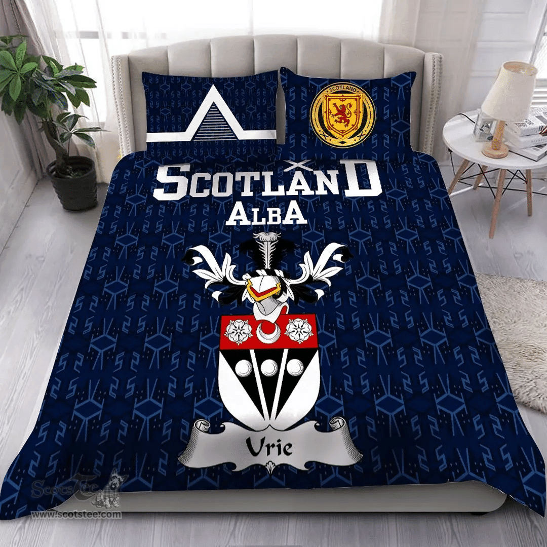 Scottish Urie Family Crest Tartan Bedding Set Scottish Home Duvet Covers 1991 Style