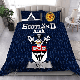 Scottish Urie Family Crest Tartan Bedding Set Scottish Home Duvet Covers 1991 Style