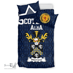 Scottish Warrand Family Crest Tartan Bedding Set Scottish Home Duvet Covers 1991 Style