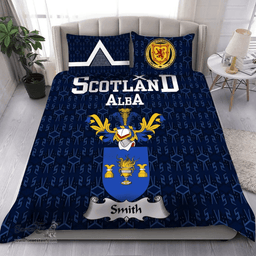 Scottish Smith Family Crest Tartan Bedding Set Scottish Home Duvet Covers 1991 Style