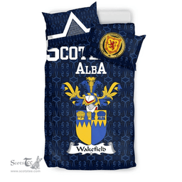 Scottish Wakefield Family Crest Tartan Bedding Set Scottish Home Duvet Covers 1991 Style