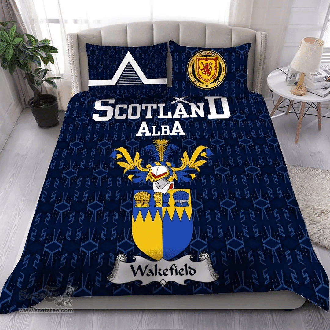 Scottish Wakefield Family Crest Tartan Bedding Set Scottish Home Duvet Covers 1991 Style