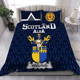 Scottish Wakefield Family Crest Tartan Bedding Set Scottish Home Duvet Covers 1991 Style