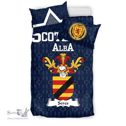 Scottish Seres Family Crest Tartan Bedding Set Scottish Home Duvet Covers 1991 Style