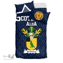 Scottish Senhouse Family Crest Tartan Bedding Set Scottish Home Duvet Covers 1991 Style