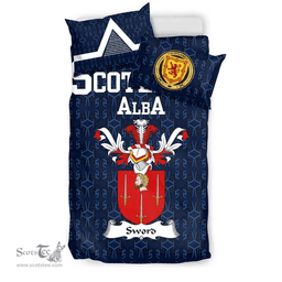 Scottish Sword Family Crest Tartan Bedding Set Scottish Home Duvet Covers 1991 Style