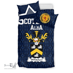 Scottish Whitelaw Family Crest Tartan Bedding Set Scottish Home Duvet Covers 1991 Style