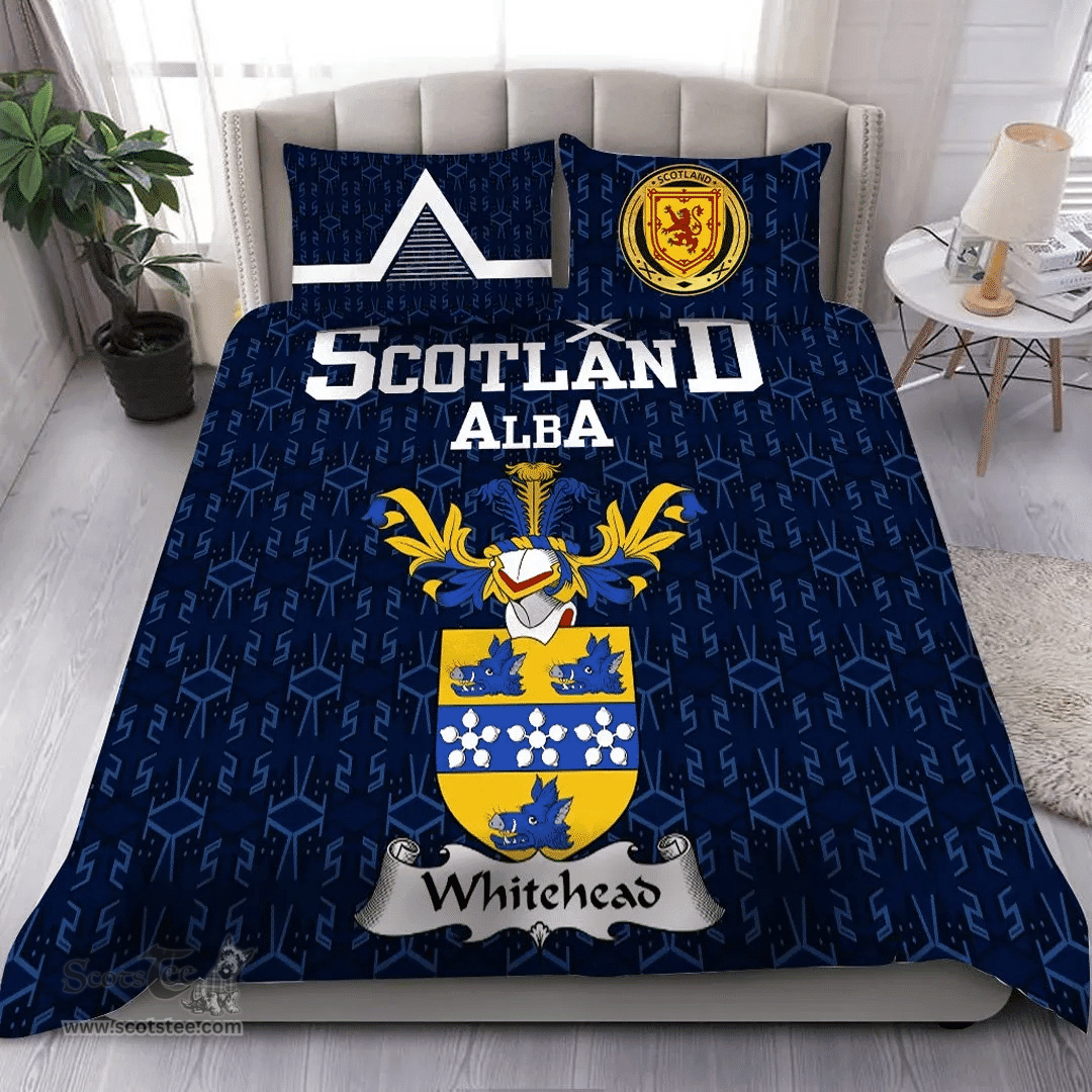 Scottish Whitehead Family Crest Tartan Bedding Set Scottish Home Duvet Covers 1991 Style
