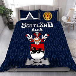 Scottish Small Family Crest Tartan Bedding Set Scottish Home Duvet Covers 1991 Style