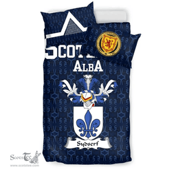 Scottish Sydserf Family Crest Tartan Bedding Set Scottish Home Duvet Covers 1991 Style