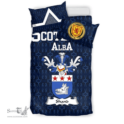 Scottish Shand Family Crest Tartan Bedding Set Scottish Home Duvet Covers 1991 Style