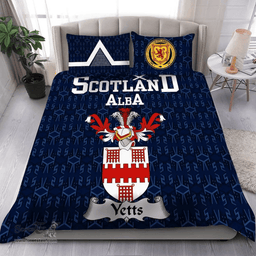 Scottish Yetts Family Crest Tartan Bedding Set Scottish Home Duvet Covers 1991 Style