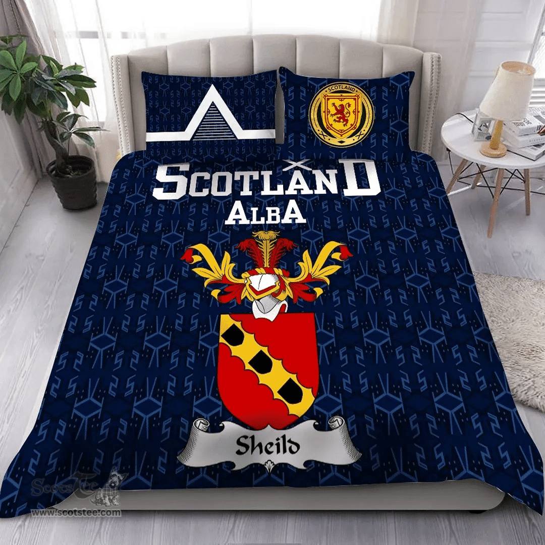 Scottish Sheild Family Crest Tartan Bedding Set Scottish Home Duvet Covers 1991 Style