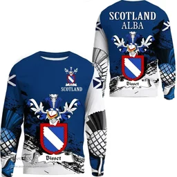 Scottish Bisset Clan Scottish Family Crest Scotland Alba Thistle Sweatshirt
