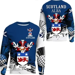 Scottish Angus Clan Scottish Family Crest Scotland Alba Thistle Sweatshirt