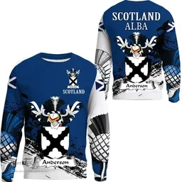Scottish Anderson Clan Scottish Family Crest Scotland Alba Thistle Sweatshirt