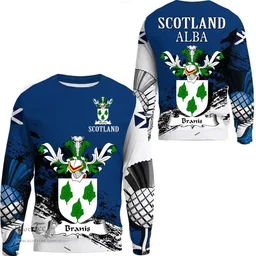 Scottish Branis Clan Scottish Family Crest Scotland Alba Thistle Sweatshirt