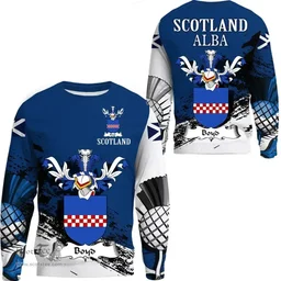 Scottish Boyd Clan Scottish Family Crest Scotland Alba Thistle Sweatshirt