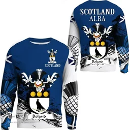 Scottish Boland Clan Scottish Family Crest Scotland Alba Thistle Sweatshirt