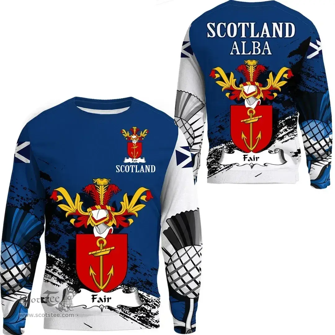Scottish Fair Clan Scottish Family Crest Scotland Alba Thistle Sweatshirt