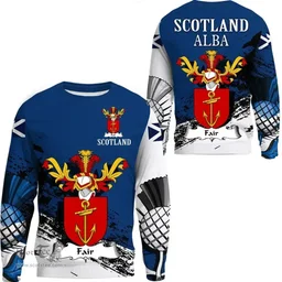 Scottish Fair Clan Scottish Family Crest Scotland Alba Thistle Sweatshirt