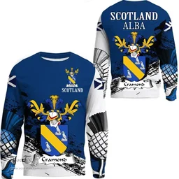 Scottish Cramond Clan Scottish Family Crest Scotland Alba Thistle Sweatshirt