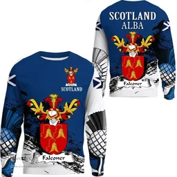 Scottish Falconer Clan Scottish Family Crest Scotland Alba Thistle Sweatshirt