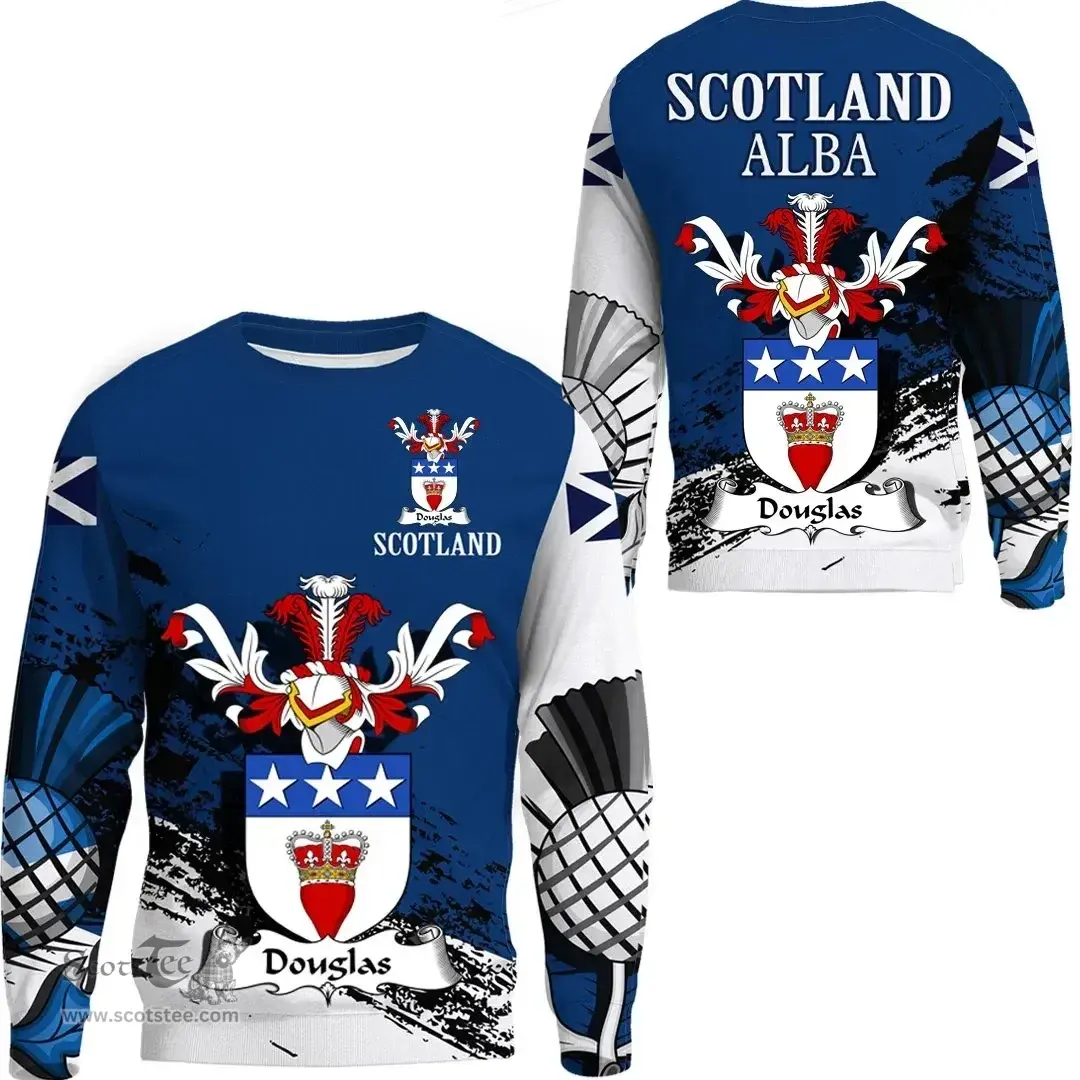 Scottish Douglas Clan Scottish Family Crest Scotland Alba Thistle Sweatshirt