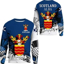 Scottish Drummond Clan Scottish Family Crest Scotland Alba Thistle Sweatshirt