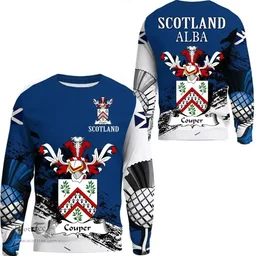 Scottish Couper or Coupar Clan Scottish Family Crest Scotland Alba Thistle Sweatshirt