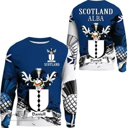 Scottish Daniell Clan Scottish Family Crest Scotland Alba Thistle Sweatshirt