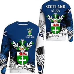Scottish Crumbie or Crombie, or Crumb Clan Scottish Family Crest Scotland Alba Thistle Sweatshirt